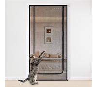 Griglia per gatti per porta del balcone, zanzariera per porta del balcone, con chiusura lampo, rete per gatti per balcone con chiusura lampo, griglia per gatti, porta a rete sicura per animali