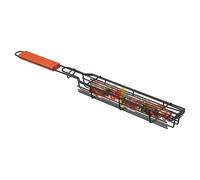 Griglia per hot dog, griglia per arrosti, in acciaio , supporto per barbecue per bistecche, salsicce, carne, verdure, campeggio, feste, ristorante, cucina
