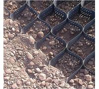 Griglia per muro di sostegno da giardino, 5 x 5 m, griglie di stabilizzazione per ghiaia per vialetto, terreno, sabbia, cemento, supporto durevole per terreni paesaggistici per parcheggi e cortili
