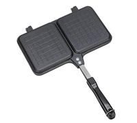 Griglia per panini, tostapane a doppio pannello, padella antiaderente, design con manico, facile da pulire, accessorio portatile per barbecue, ideale per campeggio, cucina all'aperto, tostapane da 36