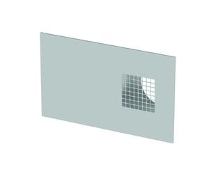 Griglia per parete esterna combinata ComfoEdge Dupla DN160, ingresso aria esterna a sinistra, effetto acciaio inossidabile di Zehnder - 990430576