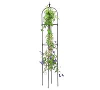 Griglia per piante rampicanti all'aperto, obelisco - alta pianta rampicante da giardino - per il supporto del giardino pesante - Cavalletto per rose rivestito in ruggine all'aperto per vite in
