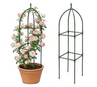 Griglia per piante rampicanti da esterno - Supporto verticale per obelisco regolabile in altezza - Supporto per piante rampicanti, per balcone, terrazza, giardino privato, fiori e decorazioni per