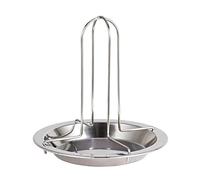 Griglia per pollo Griglia Griglia Strumento Barbecue Staffa Staccabile con Vassoio di Gocciolamento Olio Supporto Griglia Turchia Grill Stand Antiaderente Griglia Barbecue Arrosto Forno Turchia Stand