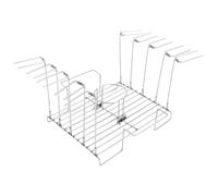 Griglia per Pollo in Acciaio Inox per Barbecue, Argento | Cottura Uniforme, Ampia Superficie, Design Multifunzione, Facile Pulizia, Uso Esterno e Interno