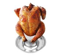 Griglia per pollo verticale per pollo con lattina di birra in acciaio da 4,72 pollici | Supporto verticale per | Accessorio per barbecue per forno, griglia, affumicatore e lavastoviglie