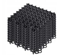 Kadax Lawn Grille fatta di plastica, 50x50 cm, 2,5 m˛, griglia di protezione da prato, nidovi prato con luoghi ancoraggio, pannelli a griglia prato (nero, quadrato, 10 pezzi)