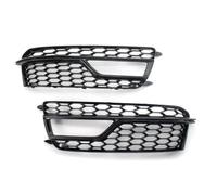 Griglia per radiatore Nero/Argento Coppia Nido D'ape Auto Anteriore Nebbia Coperchio Della Lampada D'ape Griglia Griglia Paraurti Per S5 A5 S-Lines Paraurti 2013-2016 Copertura Fendinebbia(Glossy Blac