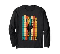 Griglia per Sassofono retrò No Music No Life Maglia a Manica