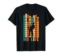 Griglia per Sassofono retrò No Music No Life Maglietta