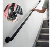 Griglia per Scale Nero Opaco, Griglia per Scale per Tubi in Ferro Battuto Antiscivolo, Bandiera per Gli Anziani con Disabilità/60Cm