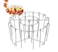 Griglia per spiedini per friggitrice ad aria, in acciaio inox, verticale, con 24 spiedini, supporto per carne, pollo, pancetta, strumento per griglia in stile girarrosto, per friggitrice ad aria