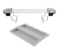 Griglia per Tostapane in Acciaio Inox, Accessorio riutilizzabile | Coperchio Incluso, Superficie Liscia e Compatta, per Fette e Dolci, Uso su Piano Cucina
