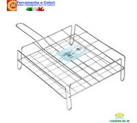 Griglia Per Verdure in Filo di acciaio graticola Cromata Stabile 30 X 30 Cm