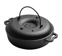 Griglia perfettamente patate dolci e ali di pollo con questo girarrosto in ghisa