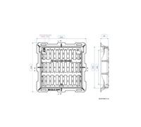 GRIGLIA PIANA IN GHISA SFEROIDALE ICQM CLASSE D400 A NORMA UNI EN 124-2:2015