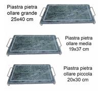 Griglia piastra bistecchiera barbecue in pietra ollare per cuocere arrostire cib