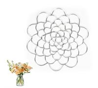 Griglia portafiori in Acciaio Inossidabile, griglia portafiori for Vaso, Supporto for composizioni Floreali da 4/5/6 Pollici, Inserto for griglia portafiori for Bouquet in Vaso.(Silver,4 inch)
