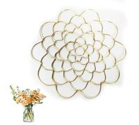 Griglia portafiori in Acciaio Inossidabile, griglia portafiori for Vaso, Supporto for composizioni Floreali da 4/5/6 Pollici, Inserto for griglia portafiori for Bouquet in Vaso.(Gold,6 inch)