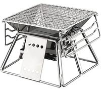 griglia portatile, Griglia for barbecue portatile in acciaio inossidabile for pieghevole con superficie antiaderente Strumento for picnic da campeggio all'aperto