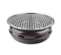 Griglia portatile per barbecue, Griglia for barbecue in lamiera zincata con vasca for l'acqua 34,5x13 cm for 6-8 persone multicolore(G)