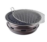 Griglia portatile per barbecue, Griglia for barbecue in lamiera zincata con vasca for l'acqua 34,5x13 cm for 6-8 persone multicolore(I)