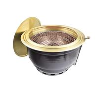 Griglia portatile per barbecue, Set barbecue a carbonella con scarico fumi, 40 cm x 24 cm, for 6-10 persone(A)