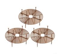 Griglia protettiva per vasi per piante, 3 pezzi, con paletti, per ridurre al minimo la dispersione del terreno e bloccare l'accesso degli animali alle piante in vaso (marrone-m)