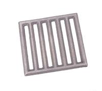 Griglia quadrata in ghisa, 27 x 19,5 cm, parte di ricambio per camino resistente, per combustione efficiente e flusso d'aria, supporto sicuro per stufe a legna e focolari, finitura nera