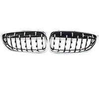 Griglia Radiatore Chrome Car Front Grille Rene Racing Grill Per BMW Serie 4 F32 F33 F36 Sedan Wagon Plastica ABS Diamante Metero Style 2 Pezzi/Set Griglia Anteriore Veicolo