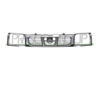 Griglia Radiatore Cromata Grigio/Argento Per NISSAN NAVARA - KING CAB 1997-2001