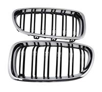 Griglia Radiatore, Griglia Anteriore Argento + Nero Dual Fin Grille Grille Grill Grill Cappuccio for il naso uso adatto for BMW F10 F11 5 2010-2015