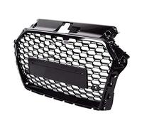 Griglia Radiatore, Griglia Anteriore Uso adatto Uso adatto per RS3 Stile anteriore Sport Hex Mesh Honeycomb Hood Grill nero lucido Uso adatto Uso adatto per A3 / S3 8V 2017-2019 Accessori auto(Black E