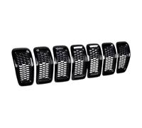 Griglia Radiatore Inserti Per Griglia Anteriore, 7 Pezzi, Copertura, Finitura, Nero Lucido Per Jeep Per Cherokee 2014, 2015, 2016, 2017 E 2018 Griglia Anteriore Ricambio(Glossy Black)