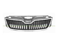Griglia Radiatore Nera Con Cornice Cromata Per Skoda Rapid Dal 2012 Al 2016