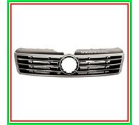 Griglia Radiatore Nera Lucida Con Modanatura Cromata-Con Cornice Argento Vw Cc-(