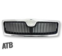 Griglia Radiatore Nero Cornice Cromata per Skoda Octavia II 1Z 2004-2013