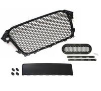 Griglia Radiatore Nero Sport con Emblema E Portatarga Compatibile Con Audi a -