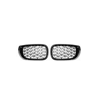 Griglia Radiatore Per BMW Per E46 4 Porte 4D Serie 3 2002-2005 Paraurti Anteriore Auto Griglia A Doppio Rene A Diamante Griglie Decorazione Esterna In Stile Meteor(Black and Silver)
