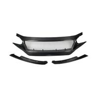 Griglia Radiatore Per Civic 10th FK7 FK8 TYPE-R Racing FC JS N1 Style Griglia In Carbonio Lampada Sopracciglio Presa D'aria Paraurti Anteriore Griglia A Doppia Barra(Forge Pettern)
