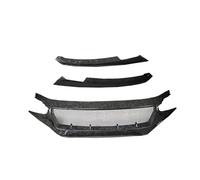 Griglia Radiatore Per Civic 10th FK7 FK8 TYPE-R Racing FC JS N1 Style Griglia In Carbonio Sopracciglio Lampada Paraurti Anteriore Presa D'aria Griglia A Doppia Barra(Forge Pettern)