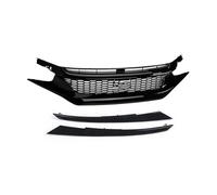 Griglia Radiatore Per Civic 10th Generazione 2016-2021 Griglia Anteriore Corsa Splitter Paraurti Superiore Kit Griglie A Rete Per Cofano Griglia A Doppia Barra(2021 Type 1)