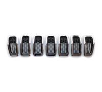 Griglia Radiatore Per Jeep Per Cherokee 2014-2018 Inserti Per Griglia Cromata Nera Anello Di Sfiato Uscita Styling Esterno Griglia Di Ventilazione(Chrome)