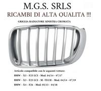 GRIGLIA RADIATORE SINISTRA CROMATA BMW X3-F25 LCI(04/14-07/17)