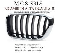 GRIGLIA RADIATORE SINISTRA-CROMATA/NERA BMW X4-F26 (05/13-04/18)