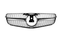Griglia Radiatori Per Benz Per W204 2008-2014 C180 C200 C230 Argento Cromato C63 Stile Paraurti Anteriore Griglia Nera(Diamonds-Black)