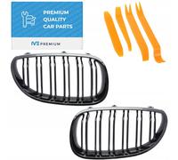 Griglia renale NERO LUCIDO doppio ponte per BMW Serie 5 E60 E61