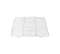 Griglia rettangolare in acciaio inox, griglia per barbecue con piedini rinforzati per pane, verdure e carne, 30 x 20,5 cm (S)