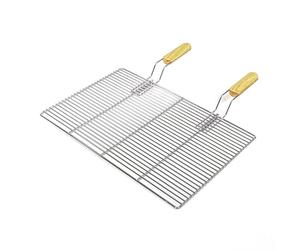 Griglia rettangolare per BBQ 54x34 cm In acciaio inox con manici Per grill a gas, a sfera ecc