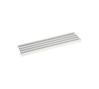 Griglia Ricambio per Canaletta Drenaggio Acqua Piovana - Grigliato modulare sostituzione caditoia per canalina meteoriche 13x50 - Plastica ABS grigio chiaro - Antiscivolo Antitacco - Made in Italy